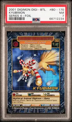 PSA 7 KYUBIMON Holo Foil Digi-Battle Series 4 BO-170 Digimon 2001 Card - Image 1