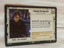 STAR WARS UNLIMITED TCG LOF ANAKIN SKYWALKER Leader Rare Card NM - Image 1