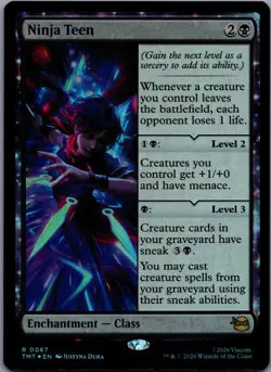 Ninja Teen [Foil] 67 MTG Teenage Mutant Ninja Turtles Rare Foil NM - Image 1