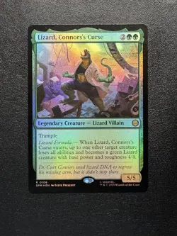 Lizard, Connors's Curse [Foil] 106 MTG Marvel's Spider-Man Rare Foil NM - Image 1