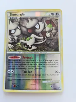 Pokemon Smeargle Reverse Holo HS Undaunted 8/90 LP - Image 1