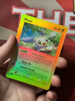 MINUN 7/97 EX Dragon REVERSE HOLO rare Pokemon TCG card VLP-NM - Image 2