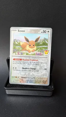 Eevee Pokemon Day Stamped Promo Card 074/131 2025 Exclusive Holo NM - Image 1
