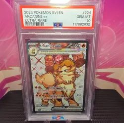 2023 Pokemon Scarlet & Violet Arcanine ex 224/198 PSA 10 - Image 1