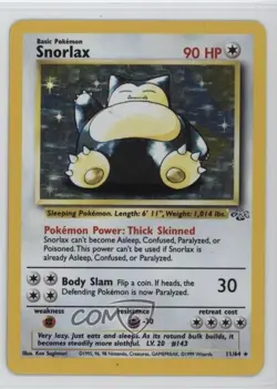 Snorlax Holo Pokemon Jungle #11 1999 - Image 1