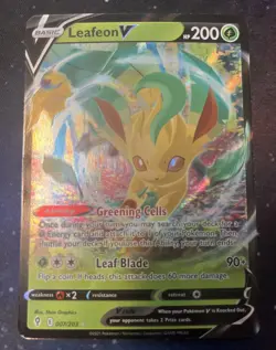2021 Pokemon Evolving Skies Leafeon V 007/203 NM - Image 1