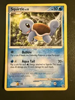 Pokemon TCG Squirtle 112/132 Secret Wonders DP3 LP - Image 1