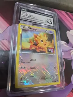 Lillipup Black & White 81/114. Cross Holo-Pokemon League CGC Mint 8.5 - Image 1
