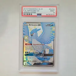 Pokemon Articuno GX SV54/SV94 Full Art Holo PSA 9 Hidden Fates Shiny Vault 2019 - Image 1