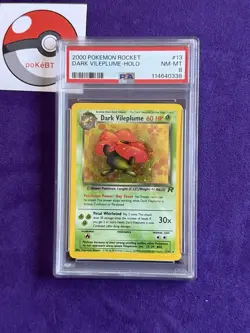 Pokemon Tcg Dark Vileplume Holo PSA 8 Team Rocket Pokemon 13/82 - Image 1