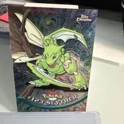 2000 Topps Chrome Pokemon #123 Scyther Chrome - Image 1
