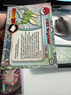 2000 Topps Chrome Pokemon #123 Scyther Chrome - Image 5