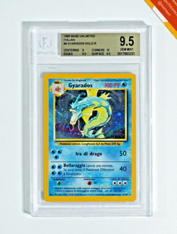 Pokemon BGS 9.5 Gyarados #6 Holo Base Set Unlimited 1999 Italiano - Image 1