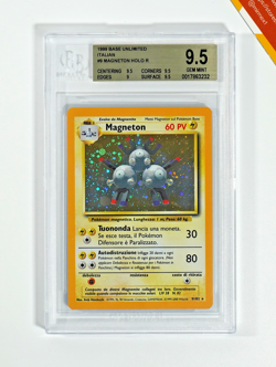 Pokemon BGS 9.5 Magneton #9 Holo Base Set Unlimited 1999 Italiano - Image 1