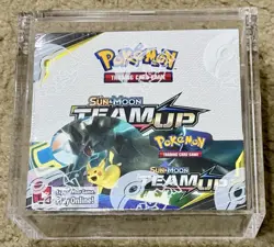 Pokemon TEAM UP Booster Box 36 packs - FACTORY SEALED ACRYLIC CASE INCLUDED - Image 1