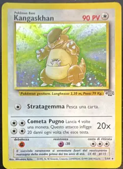Pokemon TCG Kangaskhan 5/64 Jungle Holo Rare 1999 Italian Wizards Copyright - Image 1