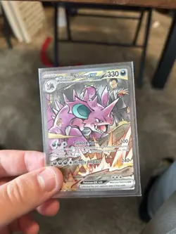 Pokemon Team Rocket's Nidoking EX Special Illustration Rare Holo Sv10 233/182 - Image 1