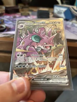 Pokemon Team Rocket's Nidoking EX Special Illustration Rare Holo Sv10 233/182 - Image 3