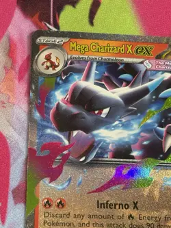 Pokemon Phantasmal Flames #13/94 Mega Charizard X ex Holo - Image 2