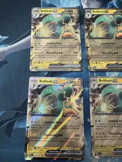 Pokemon Bellibolt ex 079/193 Sv02: Paldea Evolved Holo X4 Playset English - Image 2