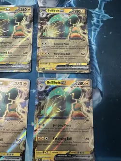 Pokemon Bellibolt ex 079/193 Sv02: Paldea Evolved Holo X4 Playset English - Image 3