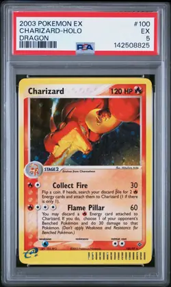 2003 POKEMON EX DRAGON #100 CHARIZARD-HOLO PSA 5 - Image 1