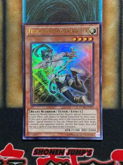 Yugioh Felis, Lightsworn Archer DUEA-EN095 Ultra Rare NM - Image 1