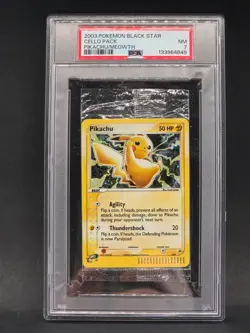 PSA 7 Pokemon Pikachu 012 Graded Promo Holo Card Black Star Sealed Cello Pack - Image 1