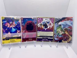 One Piece TCG Caesar Clown Punk Hazard Foil Reg Lot Of 4 Cards - Image 1
