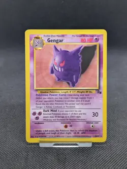 Gengar 20/62 Fossil Non Holo Rare Pokemon Card WOTC NM - Image 1