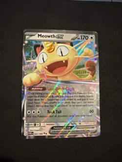 Pokemon Meowth EX: Perfect Order (POR) 062/088 Full Art Holo Double Rare NM 1 - Image 1