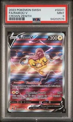 Raikou V GG41/GG70 - Pokemon Crown Zenith Galarian Gallery - PSA 9 - Image 1
