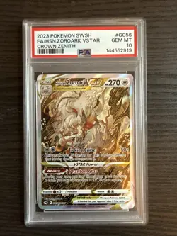 Hisuian Zoroark VSTAR GG56/GG70 FA 2023 Pokemon Crown Zenith PSA 10 Gem Mint - Image 1