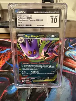 Pokemon Mega Gengar EX Double Rare Holo 056/094 Phantasmal Flames 2025 - Image 1