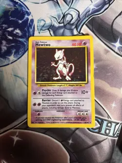 (HPL) Pokemon TCG 1999 - Mewtwo 10/102 Base Set Holo Rare LP - Image 1