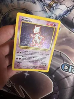 (HPL) Pokemon TCG 1999 - Mewtwo 10/102 Base Set Holo Rare LP - Image 3