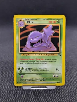Muk 28/62 Non Holo Fossil Set Rare Pokemon WOTC NM - Image 1