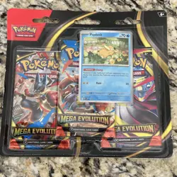 Pokemon TCG Mega Evolution three pack blister psyduck promo - Image 1