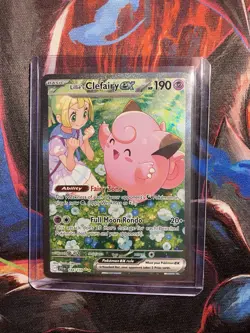 POKEMON Lillie's Clefairy ex 184/159 Sv09: Journey Together SIR - Image 1