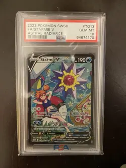 2022 POKEMON ASTRAL RADIANCE TRAINER GALLERY STARMIE V #TG13 PSA 10 - Image 1