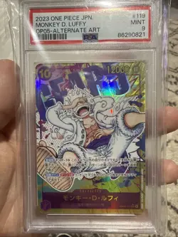 PSA9 ONE PIECE Card Monkey D. Luffy Alt Art OP05-119 SEC Japanese 2023 PSA9 - Image 1