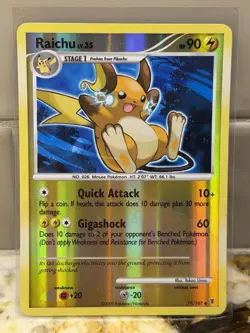 Pokemon Card - Raichu Supreme Victors 77/147 Reverse Holo LP - Image 1