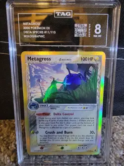 Pokemon TCG Metagross EX Delta Species Holo Rare Card 11/113 - Image 1