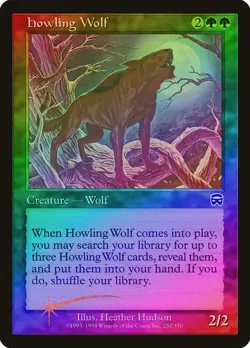 Howling Wolf FOIL Mercadian Masques NM Green Common MAGIC MTG CARD ABUGames - Image 1