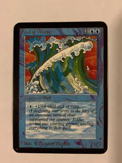 MTG Wall of Water Alpha English. "Vintage" - Image 1