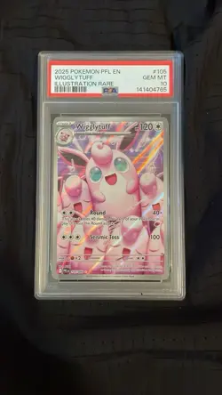 Pokemon Wigglytuff Illustration Rare Holo PSA 10 Phantasmal Flames 105/094 EN - Image 1