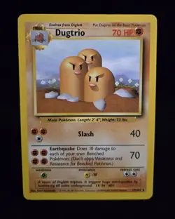 Pokemon TCG - DUGTRIO - 19/102 - RARE - UNLIMITED - BASE SET 1999 - WOTC - LP/NM - Image 1