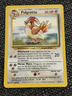 Pidgeotto 22/102 - Base Set - Rare - Pokemon TCG - Image 1