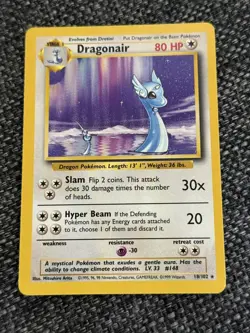 Pokemon TCG - Dragonair - 18/102 - Rare - Base Set Unlimited [Lightly Played] - Image 1