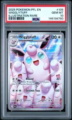 PSA 10 Wigglytuff 105/094 Pokemon Phantasmal Flames PFL Illustration Rare 2025 - Image 1
